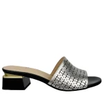 Klapki damskie Boccato 335.470.188.40 SREBRO-1