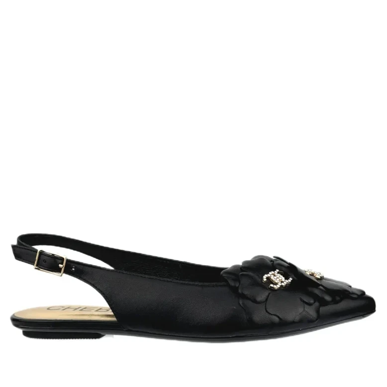 Baleriny damskie CheBello 4655-002-000-PSK-S379 czarne-1