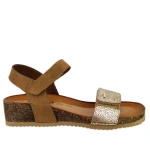 Sandały damskie Igi&Co 7697911 nabuk/vitel lam bran-1