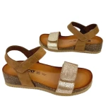 Sandały damskie Igi&Co 7697911 nabuk/vitel lam bran-3