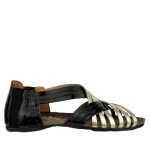 Sandały damskie Verano 1204 platino charol negro-1