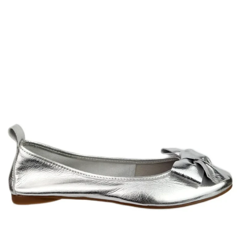 Baleriny damskie Toscanio 2011 srebrny-1