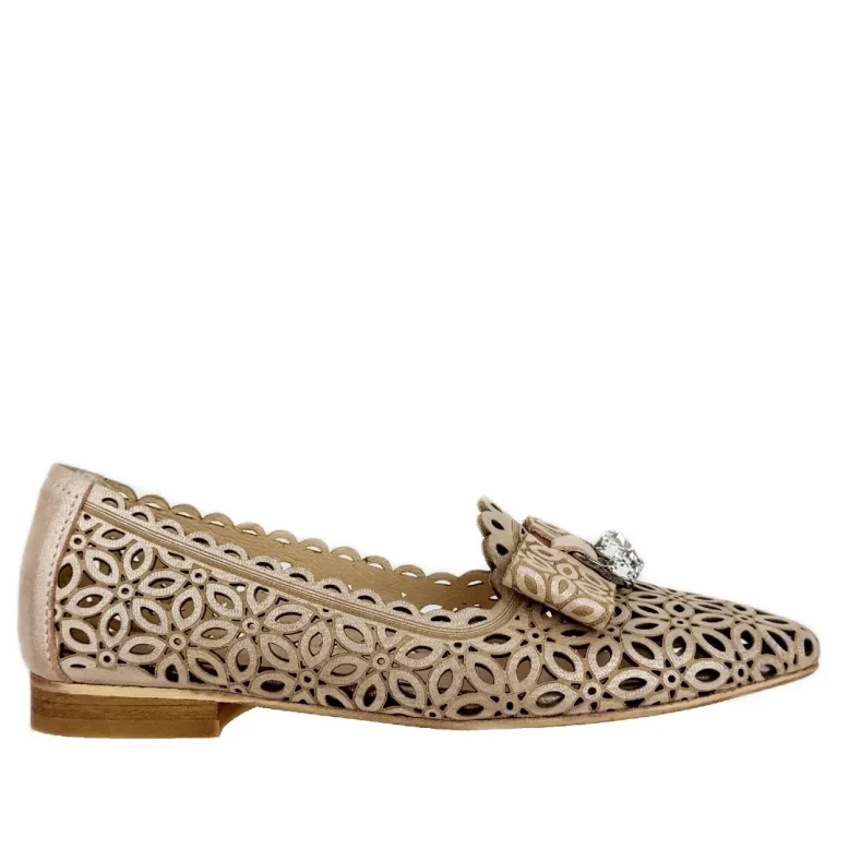 Baleriny damskie Boccato 010.724 24 T KAHVI pudrowy-1