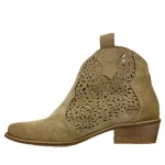 Botki damskie Exquisite 1130 beż welur-5