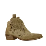 Botki damskie Exquisite 1130 beż welur-2