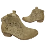 Botki damskie Exquisite 1130 beż welur-3