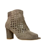 Botki damskie Exquisite 1554 beż welur -2