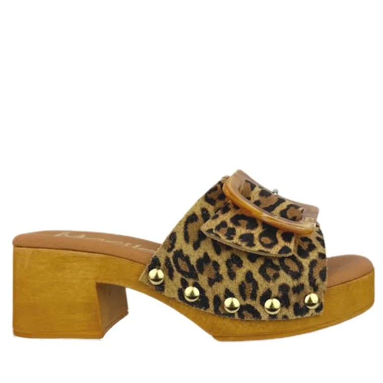 Klapki damskie Marila filadelfia leopardo-1