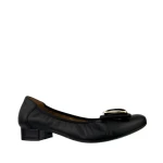Baleriny damskie Exquisite 1566/2 czarne lico-2