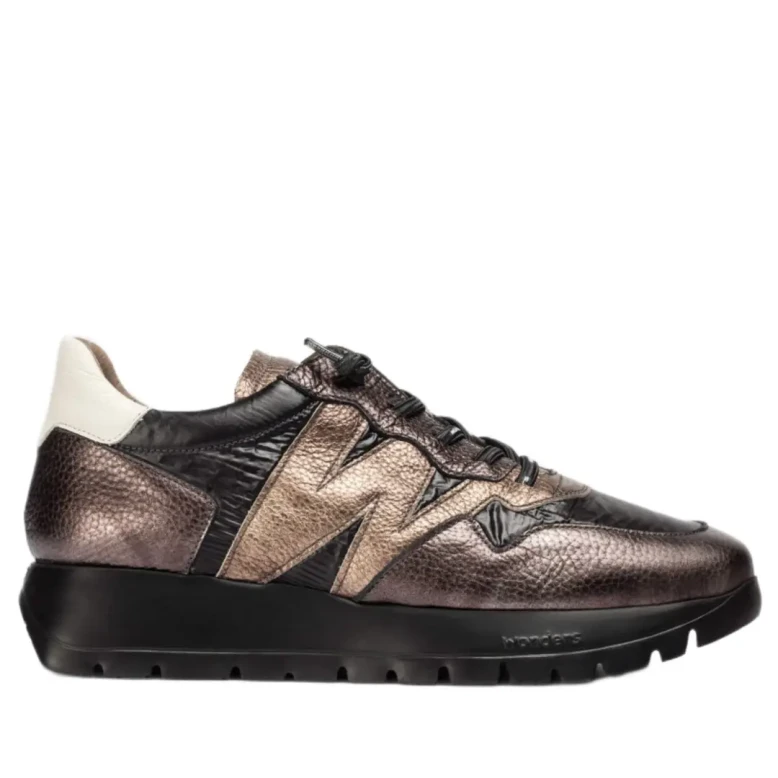 Sneakersy damskie Wonders A-2491 negro/oro-1