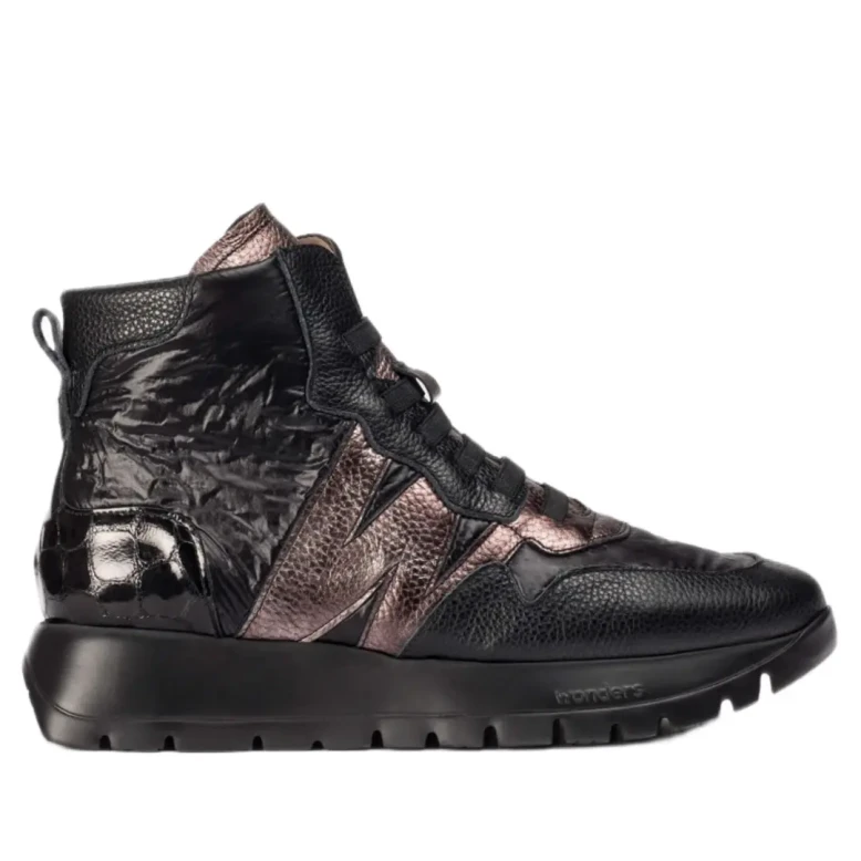 Sneakersy damskie Wonders A-2493 negro/plomo-1