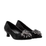 Czółenka damskie Alma en Pena I23122 Suede Black-2