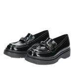 Mokasyny damskie Karino 4898/090 czarny lakier-2