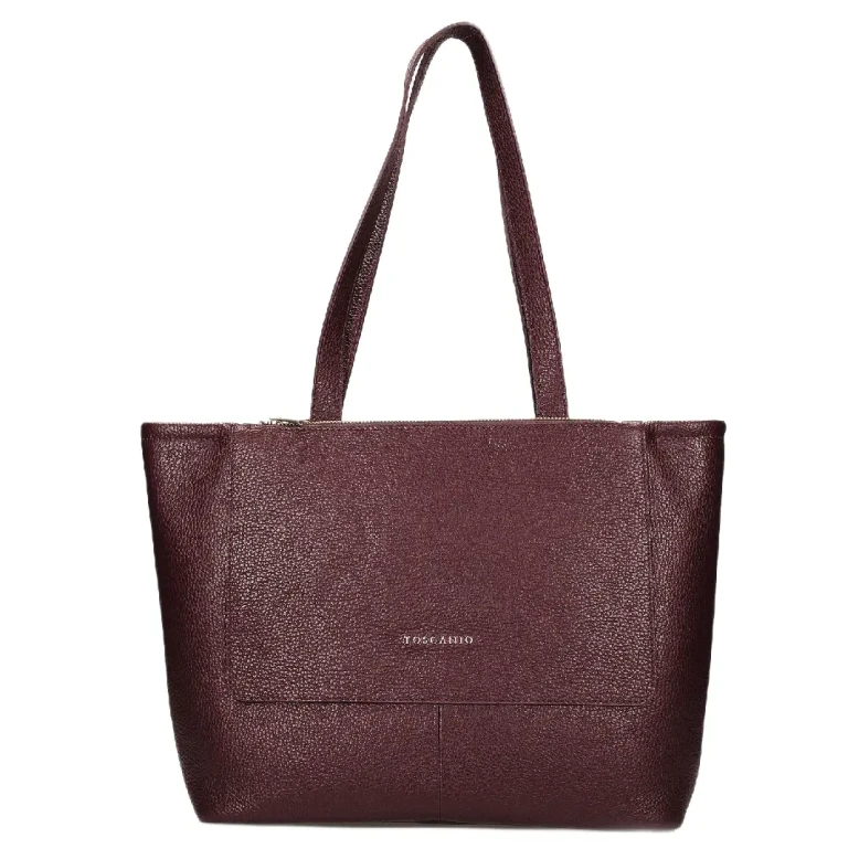 Torebka damska shopper Toscanio F220 D54 bordo-1
