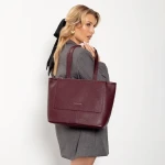 Torebka damska shopper Toscanio F220 D54 bordo-2