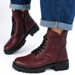 Botki damskie Artiker 57C2297 bordowy-3