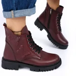 Botki damskie Artiker 57C2297 bordowy-2