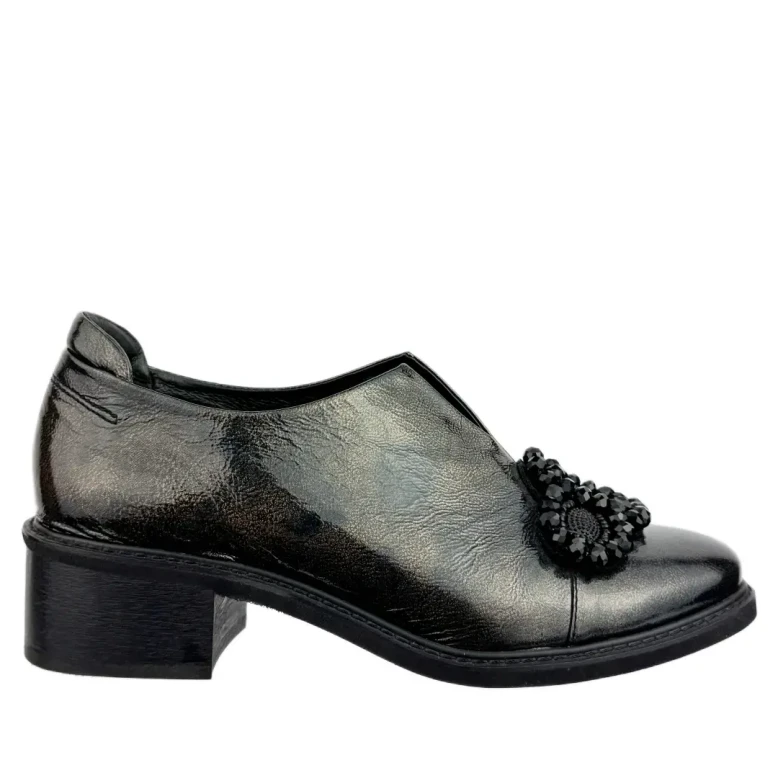 Półbuty damskie Higo 2564 stalowy-1