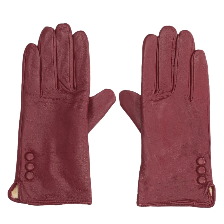Rękawiczki skórzane Toscanio HH-02 bordo-1