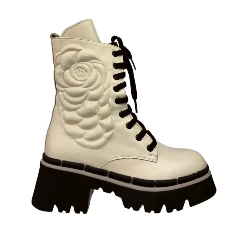 Botki damskie Boccato 230.2015 kremowe-1