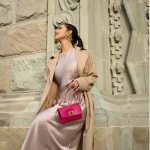 Torebka damska listonoszka Toscanio F175 fukscja DO2-2