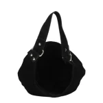 Torebka damska worek Toscanio A284 czarna welur-4