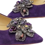 Czółenka damskie Alma en Pena I23122 suede violet-4