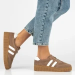Sneakersy damskie Filippo DP6776/26 BE WH brązowe-2