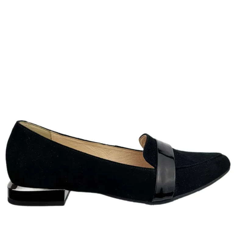 Baleriny damskie skórzane Arka Bioeco 5971/0026/0083 czarne-1