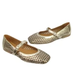 Baleriny damskie Boccato 0436 00301 2041 złote-3