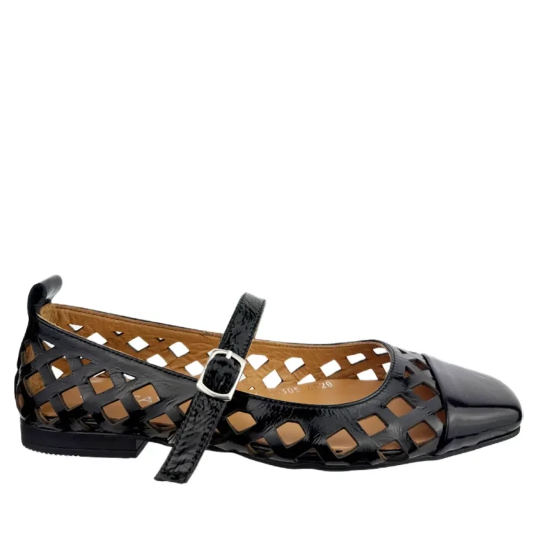 Baleriny damskie Boccato 0436 00305 6028 czarne-1