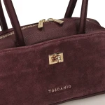 Torebka damska skórzana Toscanio G153 bordo D54-3