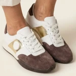 Sneakersy damskie Artiker 58C1116 biało-brązowe-1