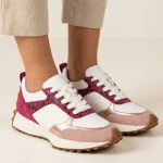 Sneakersy damskie Artiker 58C1267 biało-różowe-1