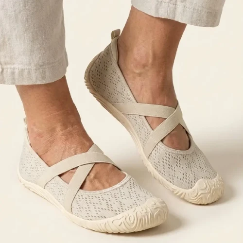 Baleriny damskie Artiker 58C1902 ecru