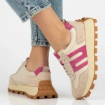 Sneakersy damskie Filippo DP6743/25 BE FH beżowo różowe-4
