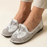 Baleriny damskie Artiker 58C3478 białe-3