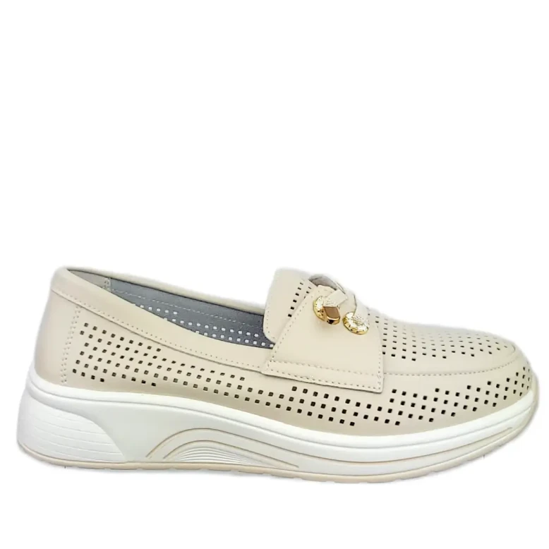 Półbuty damskie Artiker 58C0478 beżowy-1