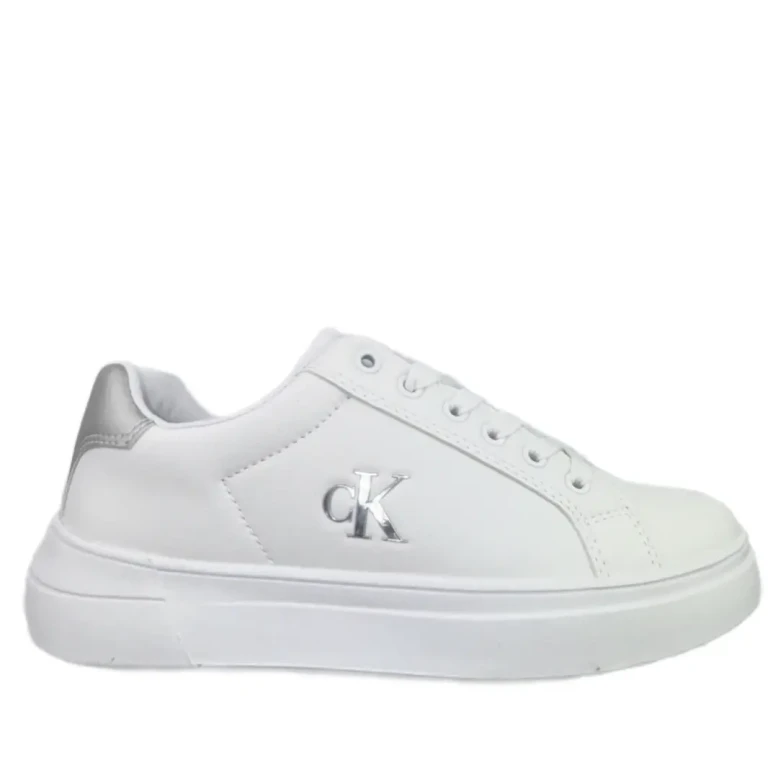 Sneakersy damskie Calvin Klein V3A9-83219-1355X025 white/silver-1