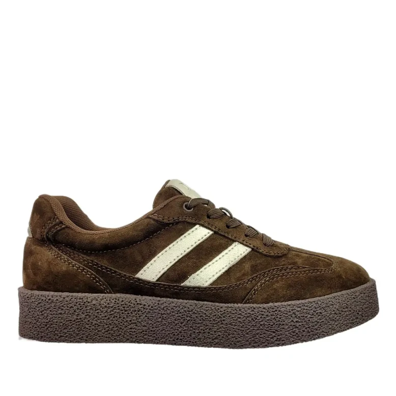 Sneakersy damskie S.Barski LR62-7107 coffee-1
