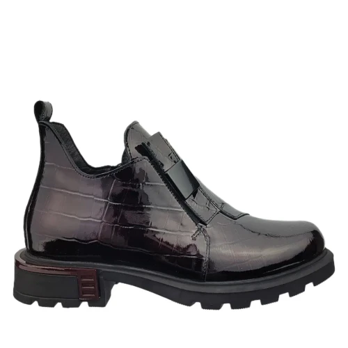 Botki damskie Boccato 218 EM181.336 bordowe