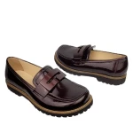 Mokasyny damskie Arka Bioeco 1058/2894 bordowe-3