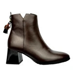 Botki damskie Higo 3147 CZEK452/CZ287 brązowe-1