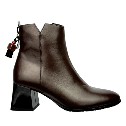 Botki damskie Higo 3147 CZEK452/CZ287 brązowe