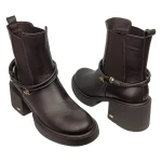 Botki damskie Karino 6150/015-L brązowe-3