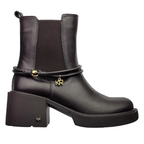 Botki damskie Karino 6150/015-L brązowe